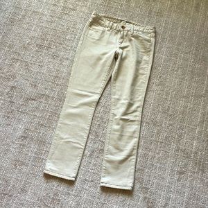 Banana Republic Cream Jeans, Straight Leg, Light Tan Jeans, Stretch, waist 26
